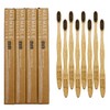 MABLE Eight Pack Basics Bamboo Toothbrush for Adult | Soft