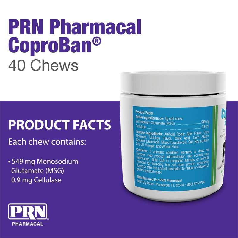 PRN Pharmacal CoproBan Anti-Coprophagia Soft Chews, Roast Beef Flavor -