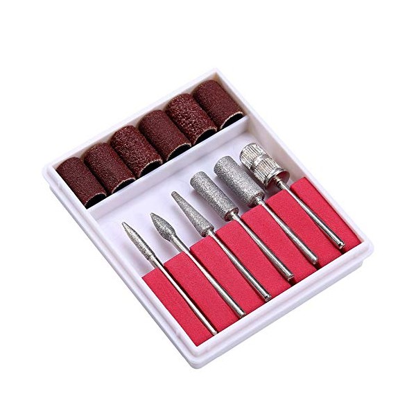 Nail Art Drill Bits and Sanding Bands Set (Diamond Tungsten