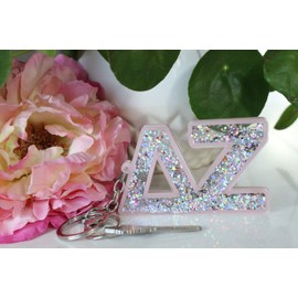 Delta Zeta Glitter Sorority Keychain