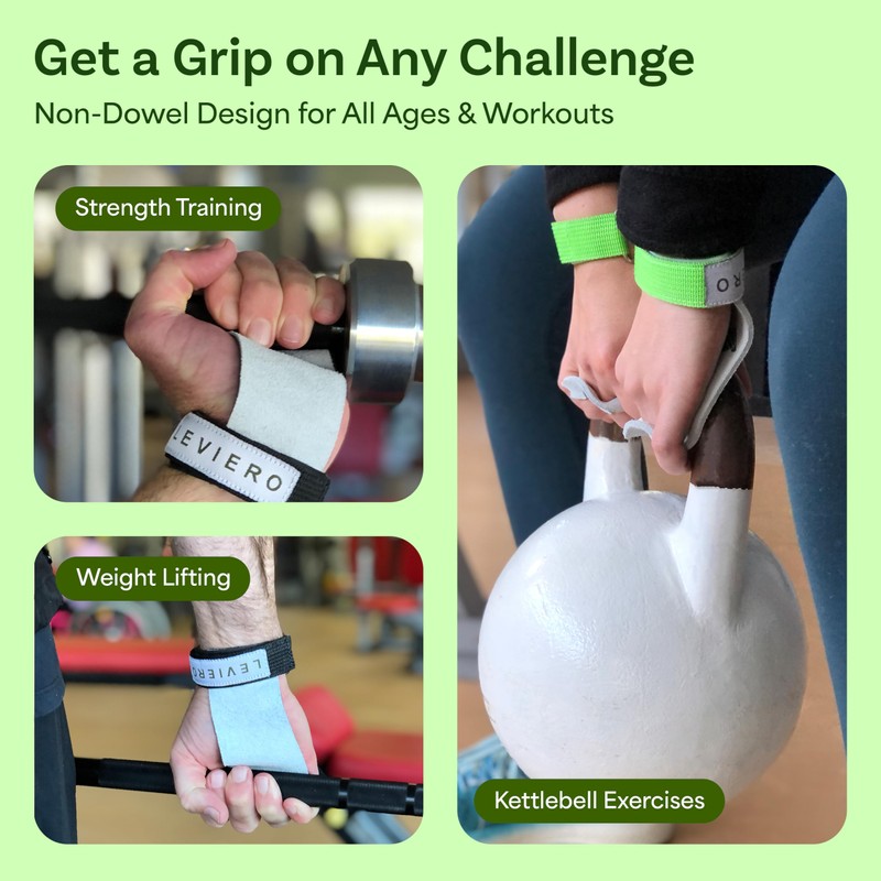 LEVIERO Palmies Gymnastics Grips, Grips for Gymnastics, Multipurpose Soft Leather