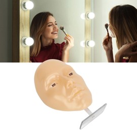 Tablero Facial de Práctica de Maquillaje Cara de maniquí de Silicona 5D para Ojos Maquillaje Principiante con 20 Ml de Aceite Desmaquillante para Maquilladores Emergentes (WHITE)