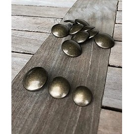 Antique Brass Slightly Curved Metal Buttons with Eyelet 15 mm, 17 mm, 22 mm or 25 mm (Pack of 10) (25 mm)
