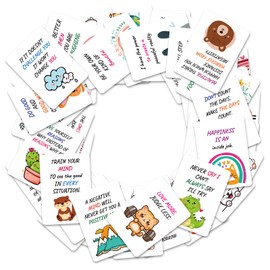 50 Unique Motivational Cards with Cute Designs, Inspirational Cards for Kids and Teachers, Positive for Encouragement and Appreciation, Portable Size for Daily Use (Style 1)