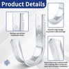 AOIGU 10 Pcs 4" Wall Mount J-Hooks,Galvanized Steel Cable Support