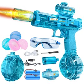 Electric Water Guns for Kids Adults, Transparent Automatic Squirt Guns, Up to 29FT Longer Range Water Pistol Ideal for Outdoor Swimming Pool Beach Games Party Toys