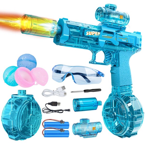 Electric Water Guns for Kids Adults, Transparent Automatic Squirt Guns,