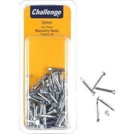 Chall Zinc Plated Masonry Nails 20mm Clam Pk 60pk - 40273