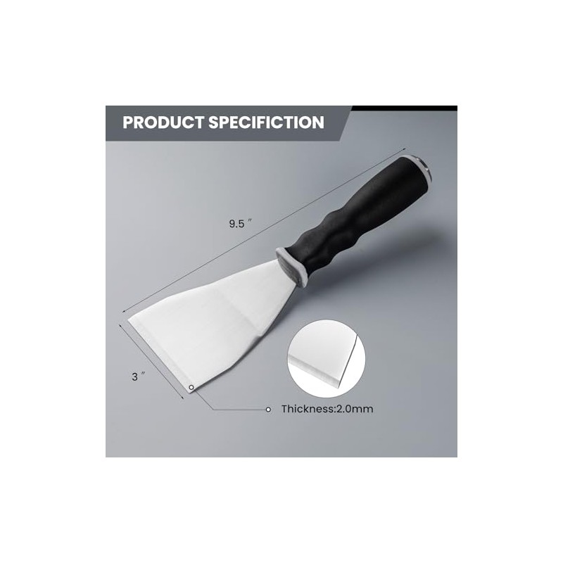 Mister Rui Bent Heavy Duty Scraper, 2 Pack, 3" Bent