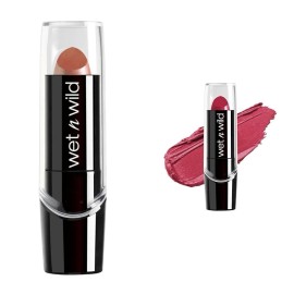 wet n wild 2 Value Pack wet n wild Silk Finish Lipstick Hydrating Rich Buildable Lip Colors - Breeze+ In The Near Fuchsia