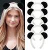 GAFATORY 5Pcs Panda Ears Headbands for Women Plush Headbands Cute