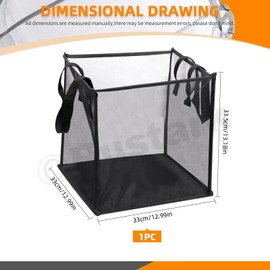 Rustark 1 Pack Black Mesh Pop Up Laundry Hampers Foldable Lightweight Laundry Baskets with Durable Handles Collapsible Dirty Clothes Laundry Bin for Bedroom Dormitory Travel Storage