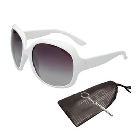 OYMI Oversized Women's Polarised Sunglasses Fashion Eyewear UV400 (White)