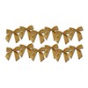 Pre-Tied Old Gold Satin Bows - 4" Wide, Set of