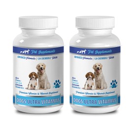Vitamins for Dogs Immune System - Ultra Vitamins for Dogs - Chews - Powerful Formula - Mineral Complex - Dog Vitamins and Supplements - 180 Treats (2 Bottles)