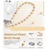 Vihibii Phone Charm with 2* Tether Tab, Stylish Beaded Pearl