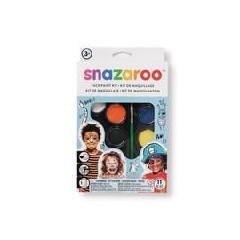 Snazaroo Adventure 1180138 Make-Up Set - 8 Water-based Face and Body Paints with Sponge, Brush and Instructions (English language not guaranteed)