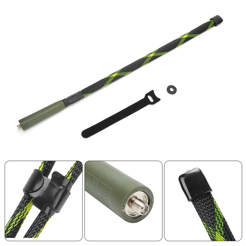 Outdoors Walkie‑Talkie Folding Rule Weaving Camouflage Antenna SMA Female Supplies