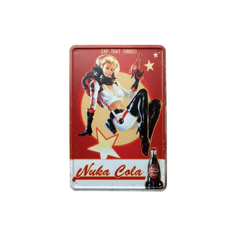 Fallout panneau métal Nuka Cola Girl