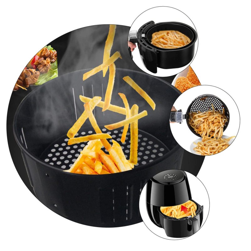 Zerodeko 1Pc Non Stick Air Fryer Replacement Basket Fryer Accessory