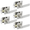 KAMOTA Privacy Door Levers, 5 Pack Satin Nickel Door Handles