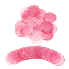 sourcing map 60Pcs Capiz Shells 2" Round Natural Shells with 2 Holes for Seashell Wind Chimes Curtain Shell Garland DIY Craft Wedding Home, Pink