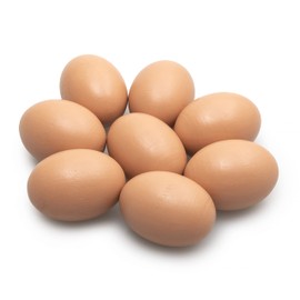 NEVRY 8 Pack Wooden Eggs - Promote Hen Laying - Imitation Lifelike Fake Agricultural Chicken Nest Eggs
