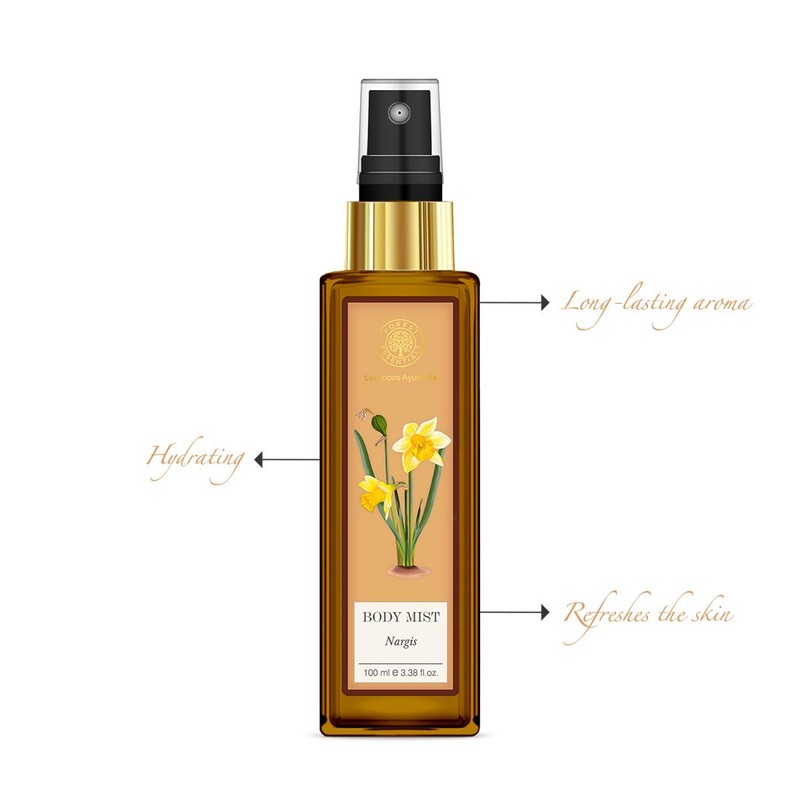 Forest Essentials Body Mist, Nargis, 100ml