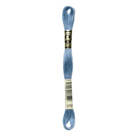 DMC 117-3755 Mouline Stranded Cotton Six Beach Embroidery Floss Thread, Baby Blue, 8.7 Yard