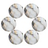 Marble Placemats Marble White Gold Round Placemats Set of 6