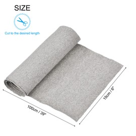 MECCANIXITY 39" Elastic Cuffs Ribbed Trims Cotton Fabric Knit Rib Stretch Tape Cuff Sleeve Waistband for Sewing, 6" Wide Light Grey