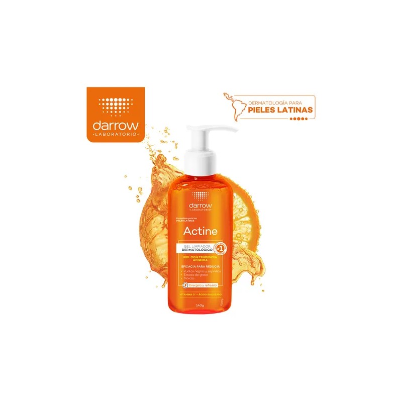 Gel Limpiador Facial Darrow Actine Vitamina C 140g Piel Grasa