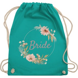 Shirtracer - Gym Bag Backpack - Hen Party Women - Bride Bride Boho, 14 Turquoise, Unit size