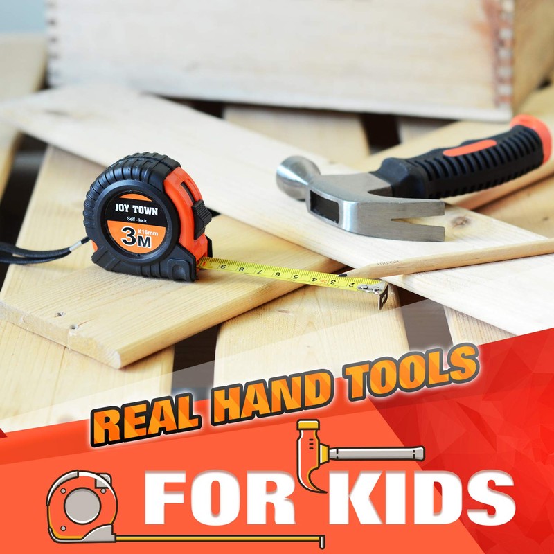 JoyTown Kids Real Tool Set - Junior Steel Forged Tool