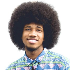Becus Afro Wig Men Human Hair Short Afro Black Hair 70's 80's Wigs for Men Disco Ro...