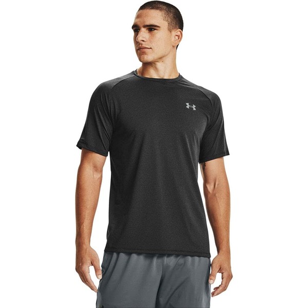 Under Armour UA Tech 2.0 SS Novelty, Men's T-Shirt, Halo Grey/Black, S