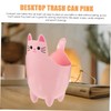 Alipis Compact Desk Trash Can Cat Design Bin for Dorm