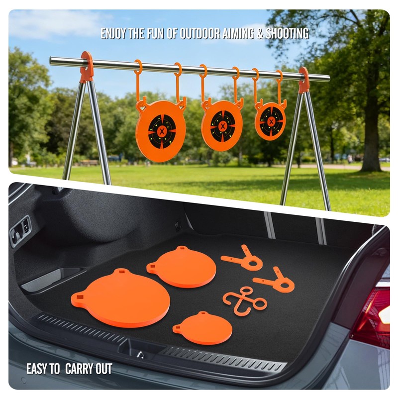 AR500 Steel Target Combo Set - 3/8" Thick Gong Shooting
