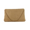 LONI Attractive Large Faux Suede Clutch Bag Shoulder Bag Wedding