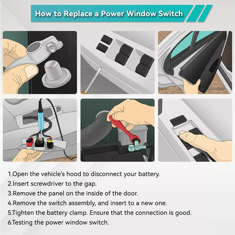 Bohaner Electric Window Regulator Switch Main Switch for Electric Window