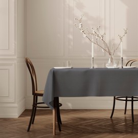 HomeDirect Quality Tablecloth Textile Square 150 x 250 cm Choice of Colours Grey