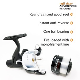 MATT HAYES Adventure - RD40 Fishing Reel Rear Drag Fixed Spool Spooled with Line On - Ideal for Lake or River [10-FSR40]