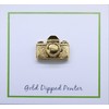 Jim Clift Design Camera Gold Lapel Pin - 1 Count