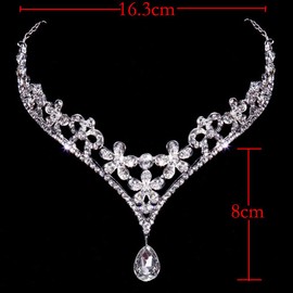 Women Fashion Rhinestone Double Chain Headpiece Silver Crystal Headpiece Pendant Headband Bridal Forehead Chain for Wedding Party Prom (C#)