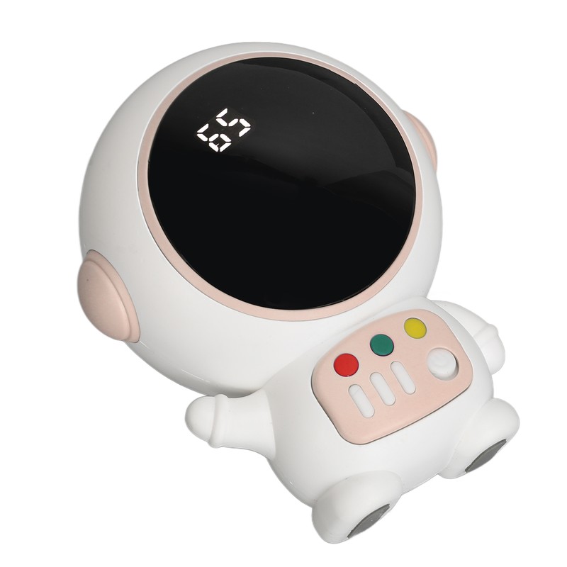Astronaut Shaped Cute Hand Warmer Digital Display USB Rechargeable 2
