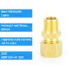 ERGAOBOY 2 Pcs 8MM OD X 1/2" BSP Thread Brass