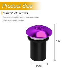 10PCS Motorcycle Windshield Bolts Screws Kit, Aluminum Alloy Motorbike Windscreen Body Mounting Bolts Nuts, Compatible with Motorcycle Cowls Well Nuts Fairing Fasteners Screw (Purple)