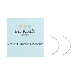 Bir Kraft 2 x Curved Needles Curved Sewing Needle Repair kit | Upholstery Sewing | Assorted Curved Sewing Needle | 2", 3", 3.5" or 4" (2 x 2")