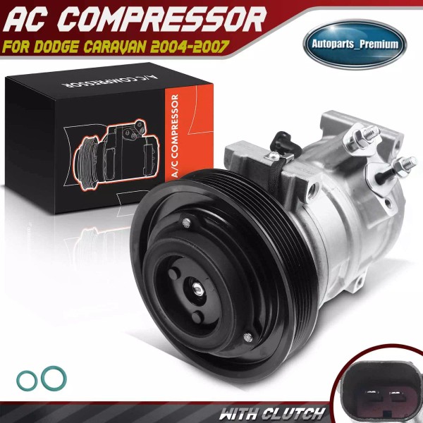 Unbranded A/C Compressor with 6-Groove Pulley for Chrysler Voyager Dodge