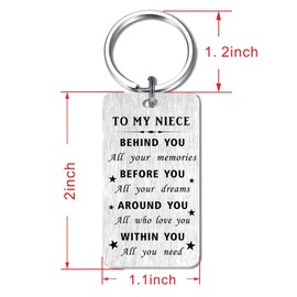 HYHYDHP Niece Graduation Keychain - Niece Graduation Gifts 2025 from Aunt Uncle